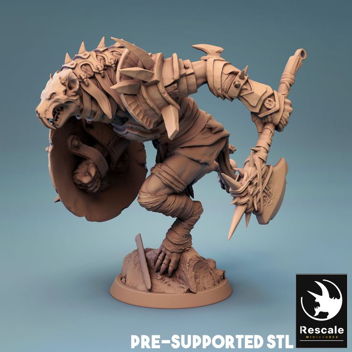 Humanoid Rat - Charging (25mm Base)
