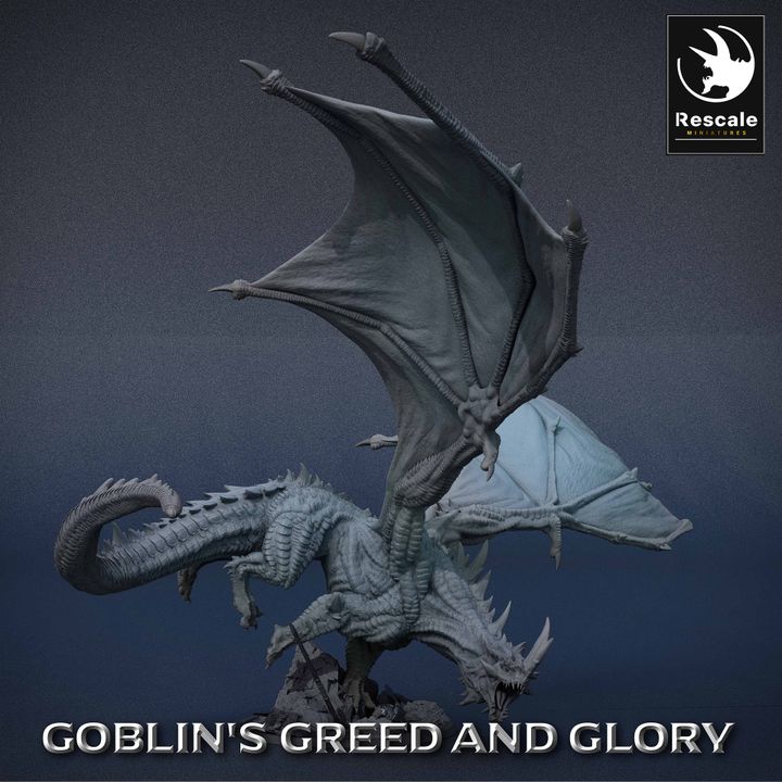 Green Dragon - Soaring (100mm Base)
