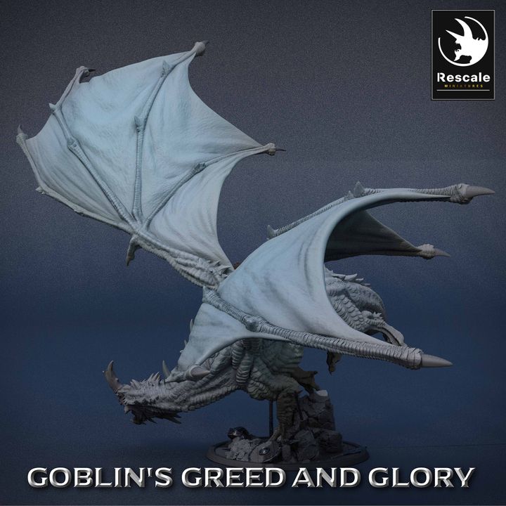 Green Dragon - Soaring (100mm Base)