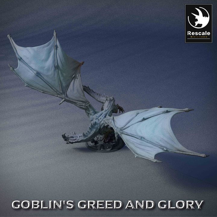 Green Dragon - Soaring (100mm Base)