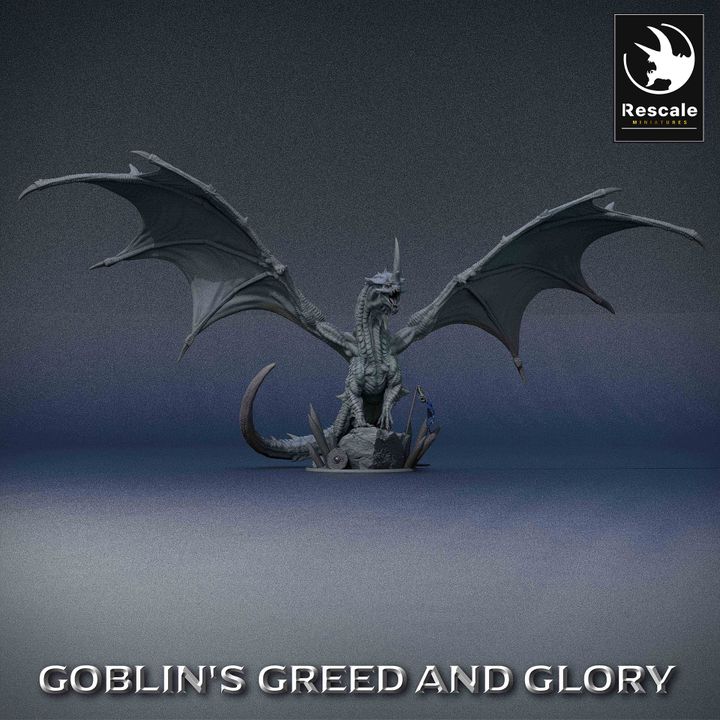 Green Dragon Elder - Standing (100mm Base)