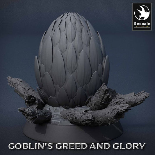 Green Dragon Egg Hatchling Nest | Large | Rescale Miniatures | D&D DnD Pathfinder Miniature