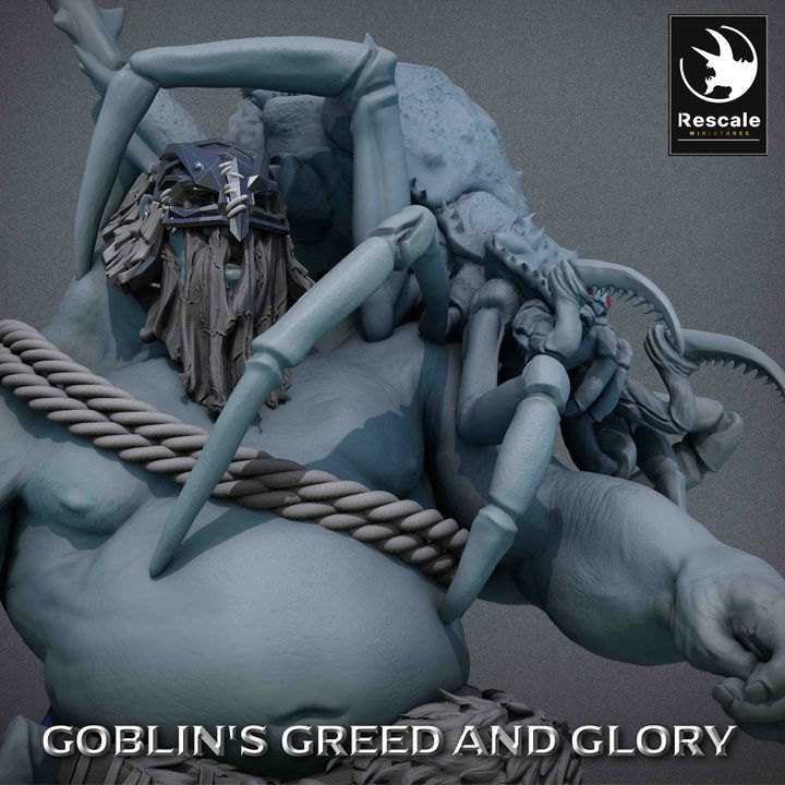 Ogre Whisperer Spider Control Monster | Large | Rescale Miniatures | D&D DnD Pathfinder Miniature