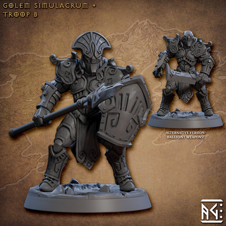Golem Simulacrum Troop - Guard (50mm Base)