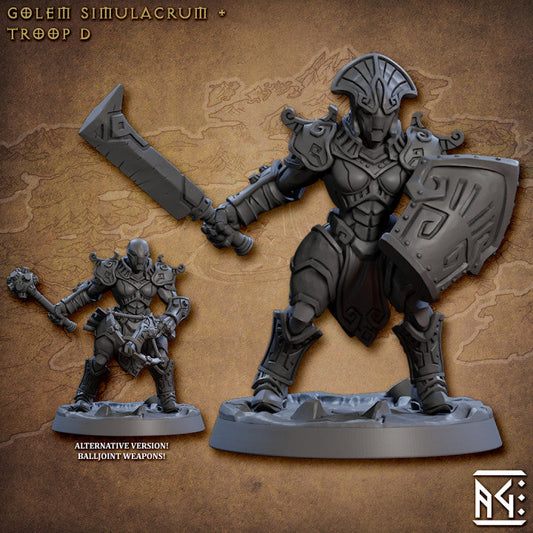 Golem Simulacrum Guardian Construct Model | Large | Artisan Guild | D&D DnD Pathfinder Miniature