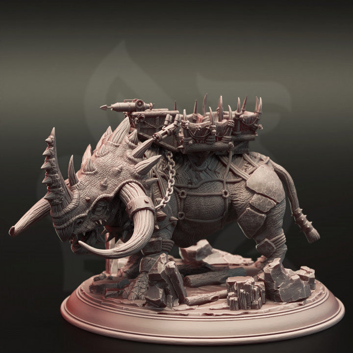 Great Beast Colossal Rhinoceros Orc | Colossal | DM Stash | D&D DnD Pathfinder Miniature