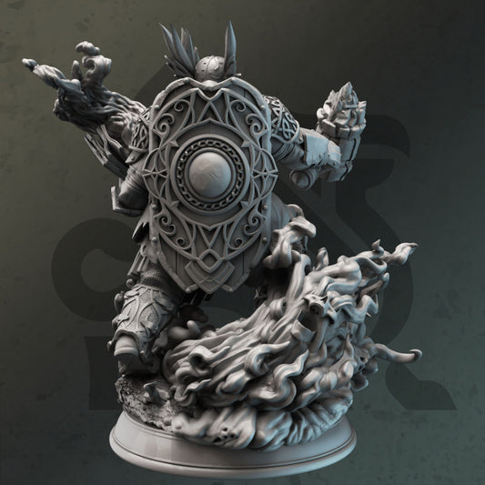 Clérigo de la Forja Ardiente - Fundición (Peana de 25 mm)