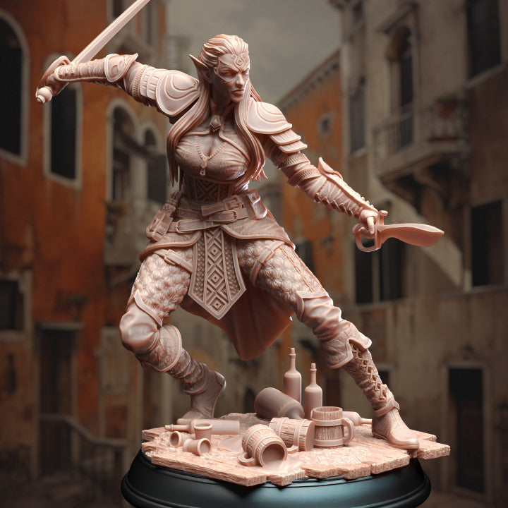 Water Genasi Rogue - Striking (25mm Base)