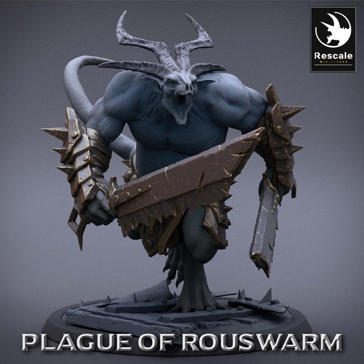Rat Warrior Monstrosity Miniature | Large | Rescale Miniatures | D&D DnD Pathfinder Miniature