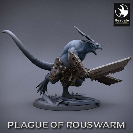 Rat Warrior Monstrosity Miniature | Large | Rescale Miniatures | D&D DnD Pathfinder Miniature