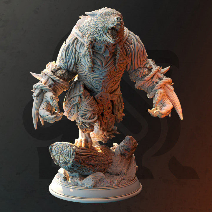 Werebear Berserker Barbarian Miniature | Medium | DM Stash | D&D DnD Pathfinder