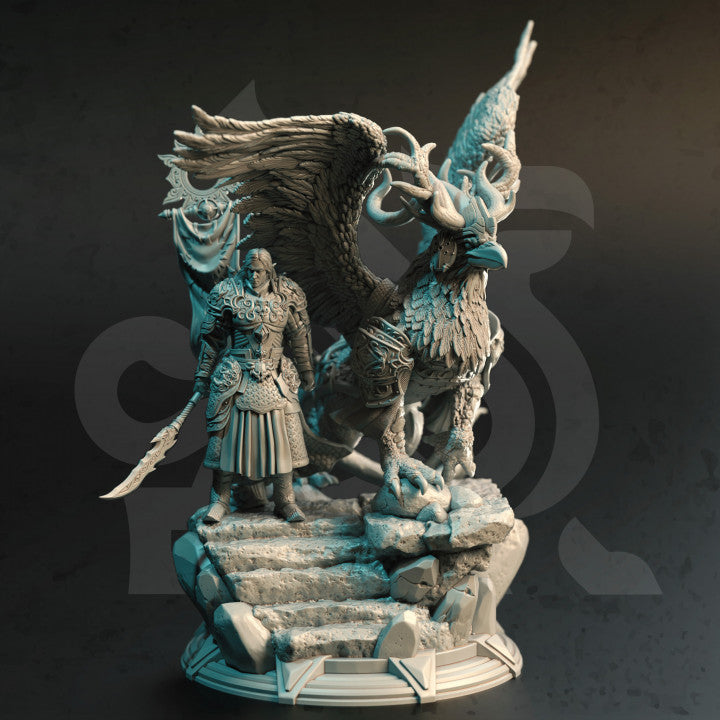 Hippogriff Rider - Regal (50mm Base)