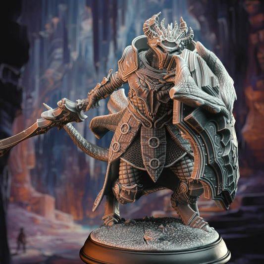 Dragonborn Warrior Commander Miniature | Medium | DM Stash | D&D DnD Pathfinder Miniature