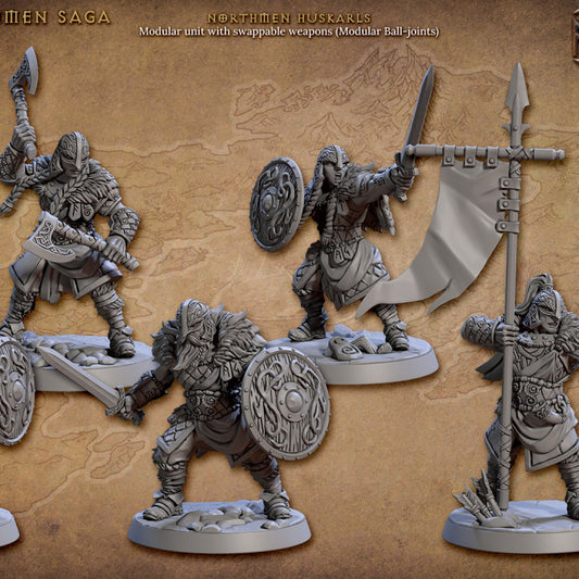 Northmen Huskarl Fighter Archer | Medium | Artisan Guild | D&D DnD Pathfinder Miniature