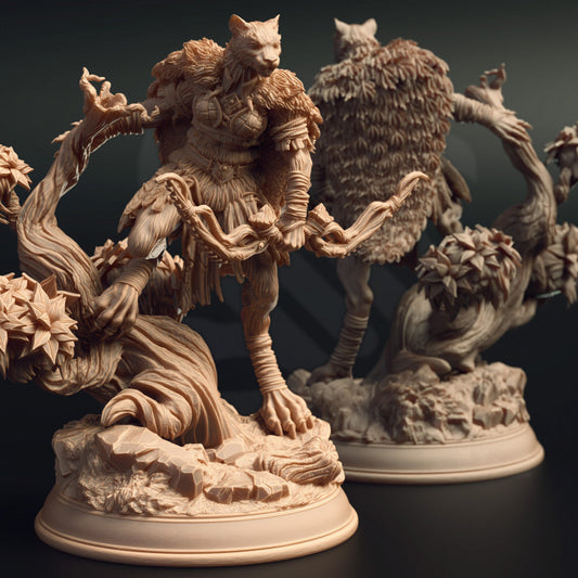 Tabaxi Ranger Forest Guardian | Medium | DM Stash | D&D DnD Pathfinder Miniature