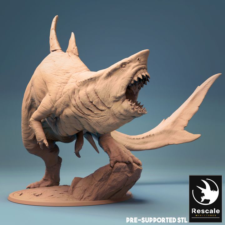 Gargantuan Sea Monster Dinosaur Predator | Gargantuan | Rescale Miniatures | D&D DnD Pathfinder Miniature