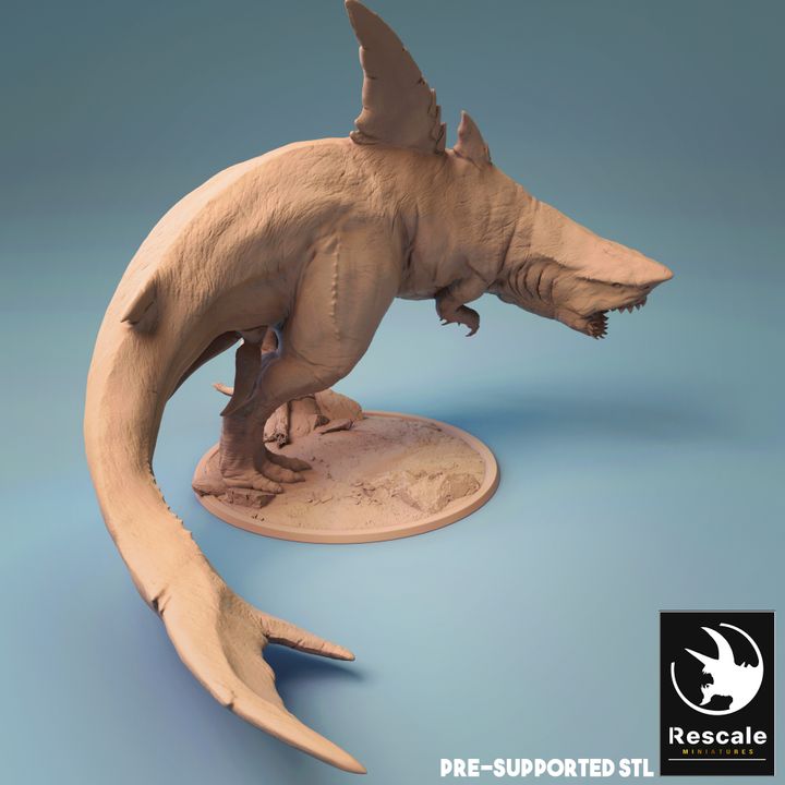 Gargantuan Sea Monster Dinosaur Predator | Gargantuan | Rescale Miniatures | D&D DnD Pathfinder Miniature
