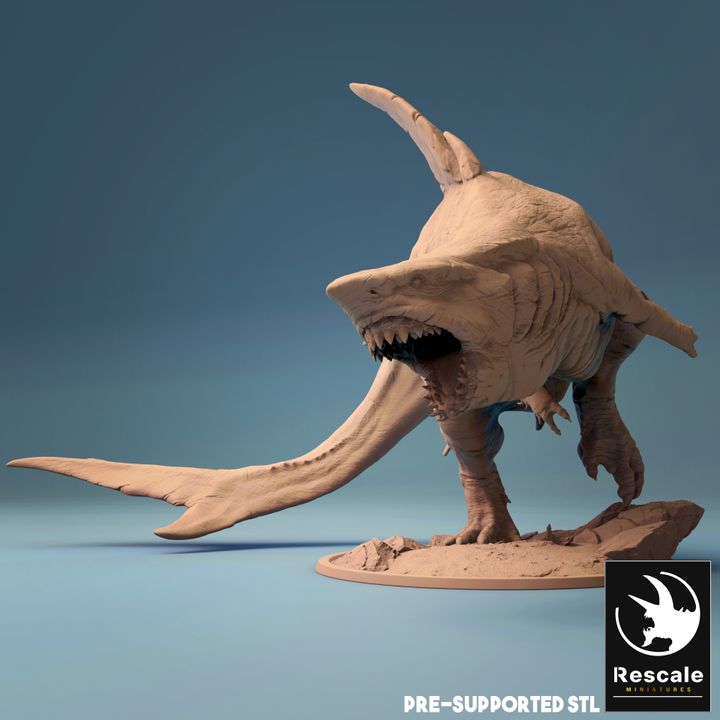 Gargantuan Sea Monster Dinosaur Predator | Gargantuan | Rescale Miniatures | D&D DnD Pathfinder Miniature