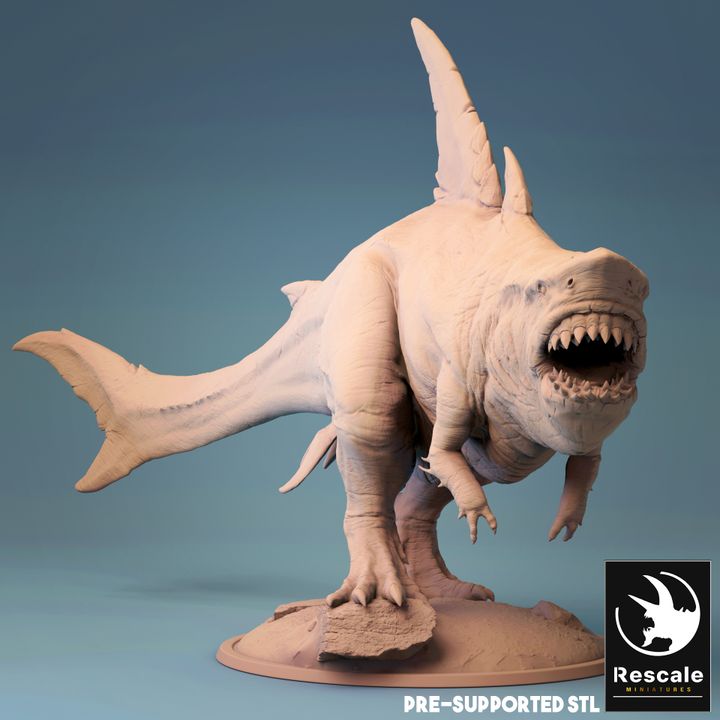 Gargantuan Sea Monster Dinosaur Predator | Gargantuan | Rescale Miniatures | D&D DnD Pathfinder Miniature