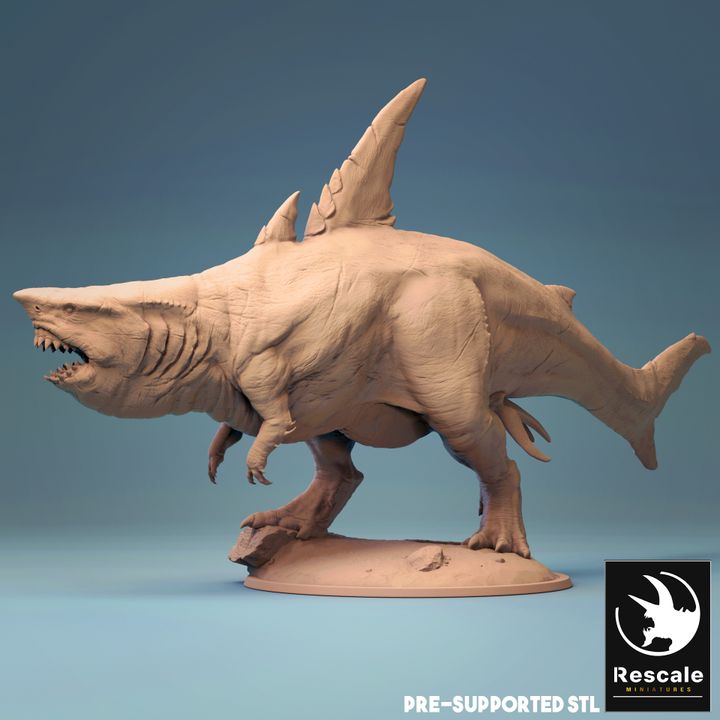 Gargantuan Sea Monster Dinosaur Predator | Gargantuan | Rescale Miniatures | D&D DnD Pathfinder Miniature