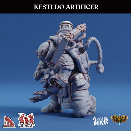 Kestudo Artificer Engineer Miniature | Medium | Sordane Publishing | D&D DnD Pathfinder Miniature