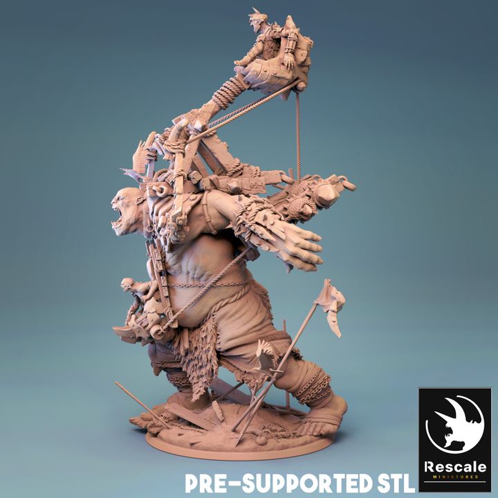 Ogre Siege Rampaging Giant Monster | Huge | Rescale Miniatures | D&D DnD Pathfinder Miniature