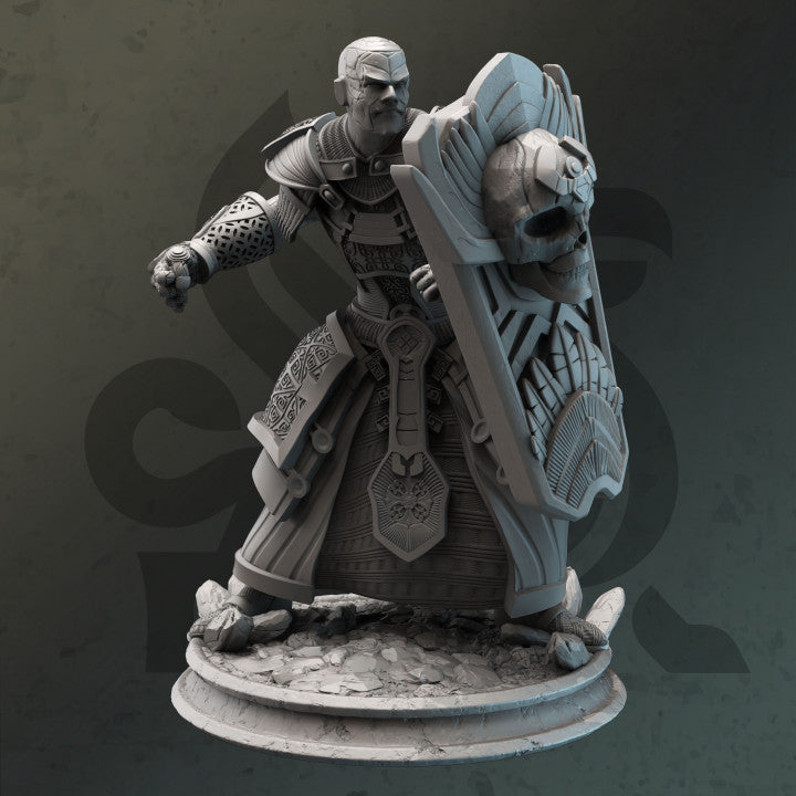 Earth Genasi Vanguard - Guard (25mm Base)