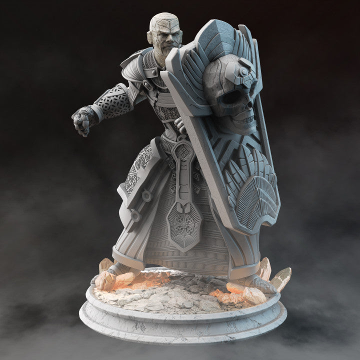 Earth Genasi Vanguard - Guard (25mm Base)