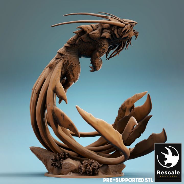 Kraken Ship-Breaker - Roaring (100mm Base)