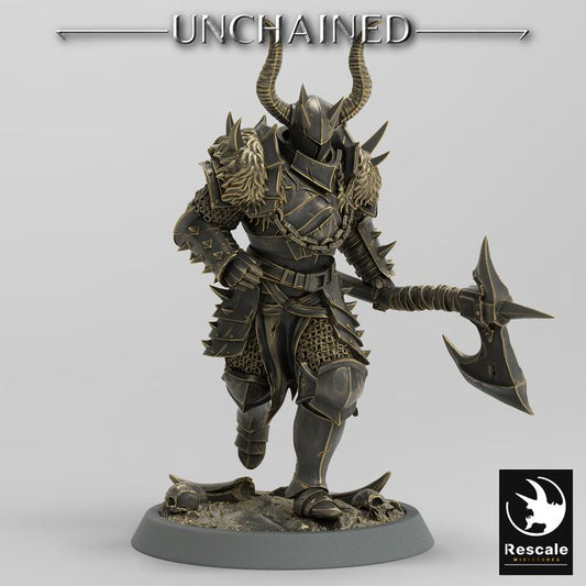 Great Axe Warrior Barbarian Fighter | Medium | Rescale Miniatures | D&D DnD Pathfinder Miniature