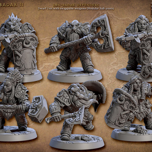 Dwarf Warrior Rune Armor Fighter | Medium | Artisan Guild | D&D DnD Pathfinder Miniature