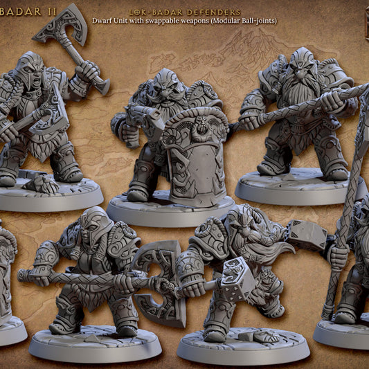 Dwarf Warrior Guardian Defender | Medium | Artisan Guild | D&D DnD Pathfinder Miniature