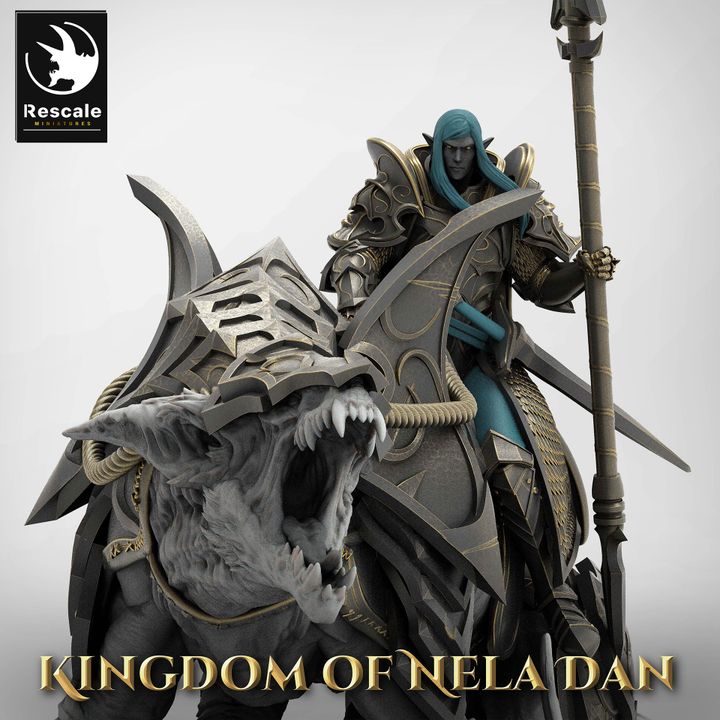 Collection Beast Rider Warrior Warlock | Large | Rescale Miniatures | D&D DnD Pathfinder Miniature