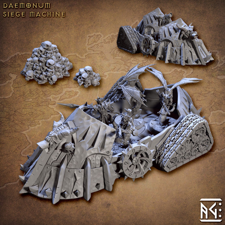 Daemonum Siege Machine - Assembled (100mm Base)