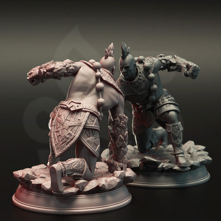 Earth Genasi Brawler - Striking (25mm Base)