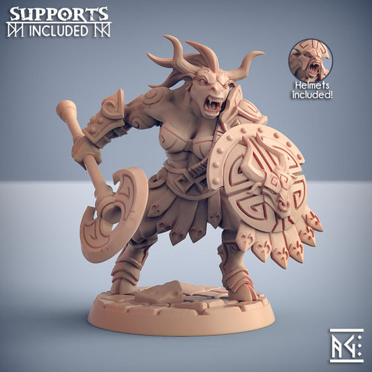Minotaur Warrior Guardian Fighter | Medium | Artisan Guild | D&D DnD Pathfinder Miniature