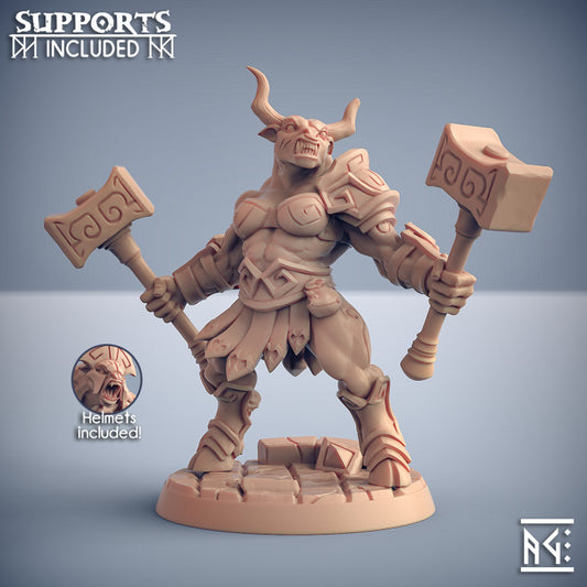 Minotaur Fighter Warrior Miniature | Large | Artisan Guild | D&D DnD Pathfinder Miniature