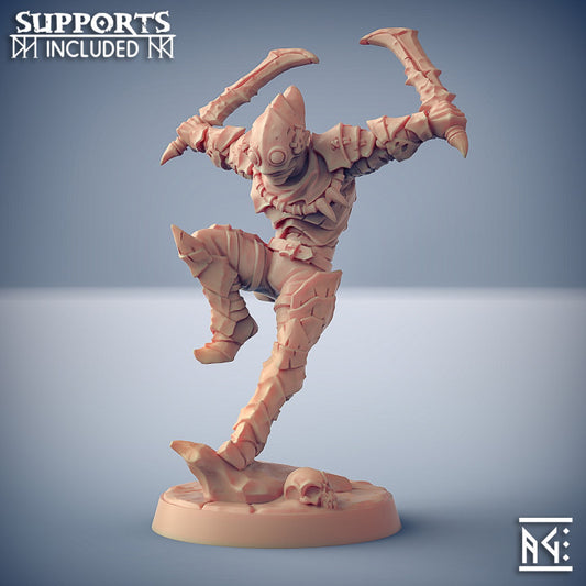 Scourgeland Fighter Chitin Armor | Medium | Artisan Guild | D&D DnD Pathfinder Miniature