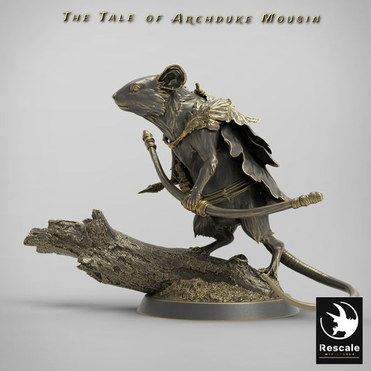Mouse Archer Ranger Guard | Medium | Rescale Miniatures | D&D DnD Pathfinder Miniature