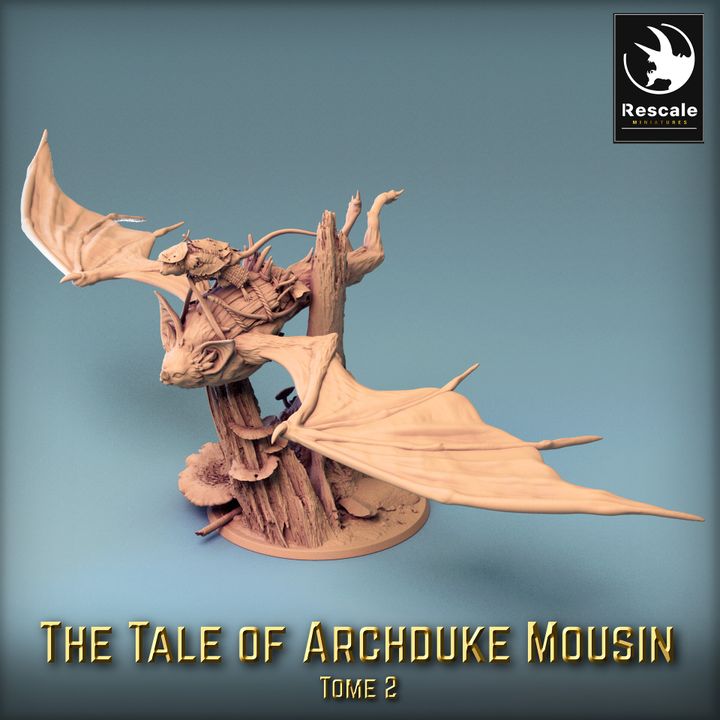 Collection Mousin Bat Beast Monster Figure | Huge | Rescale Miniatures | D&D DnD Pathfinder Miniature