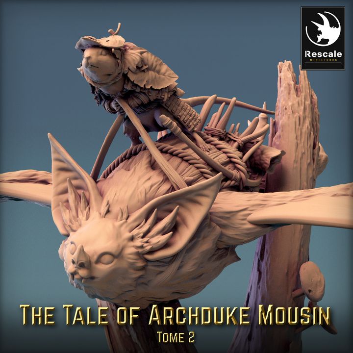 Collection Mousin Bat Beast Monster Figure | Huge | Rescale Miniatures | D&D DnD Pathfinder Miniature