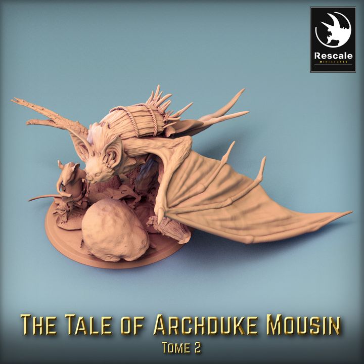 Collection Mousin Bat Beast Monster Figure | Huge | Rescale Miniatures | D&D DnD Pathfinder Miniature