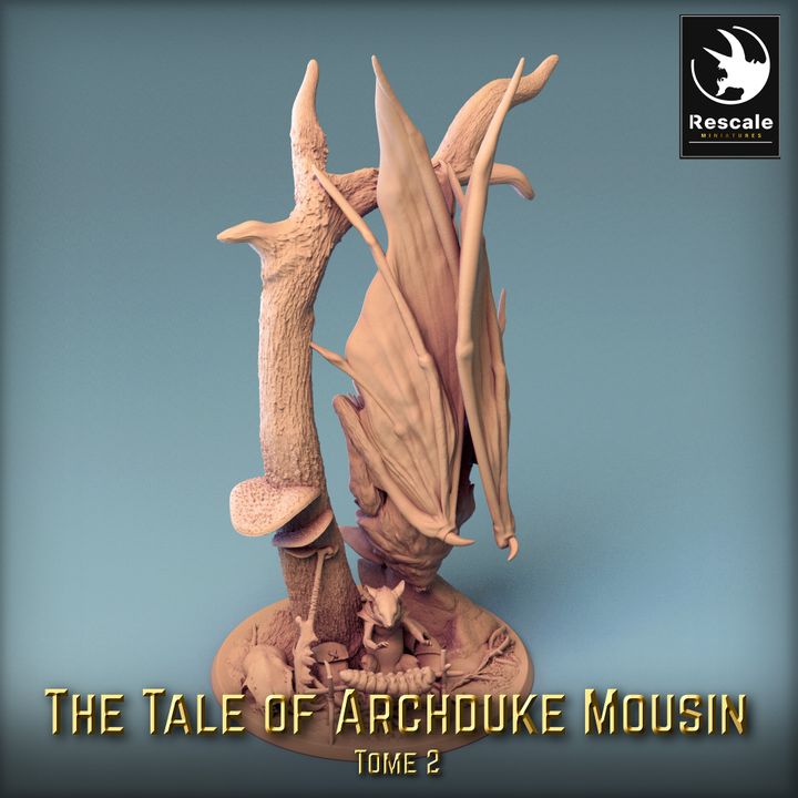 Collection Mousin Bat Beast Monster Figure | Huge | Rescale Miniatures | D&D DnD Pathfinder Miniature