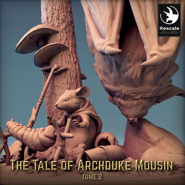 Collection Mousin Bat Beast Monster Figure | Huge | Rescale Miniatures | D&D DnD Pathfinder Miniature