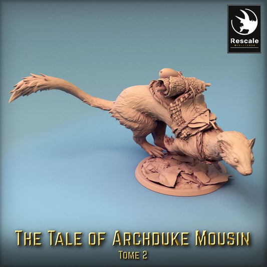 Weasel Rider Adventure Companion | Large | Rescale Miniatures | D&D DnD Pathfinder Miniature