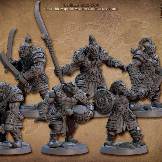 Orc Ogre Nomad Warrior | Medium | Artisan Guild | D&D DnD Pathfinder Miniature