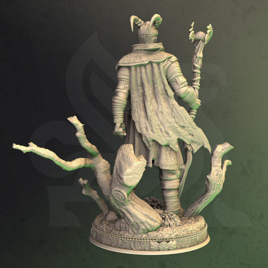 Druide Tiefling - Debout (socle de 25 mm)