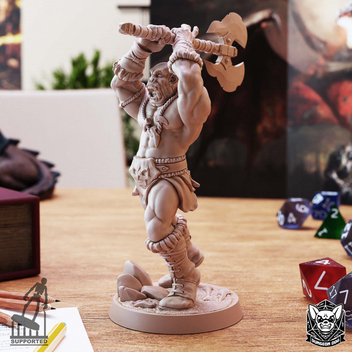 Orc Berserker - Raised (25mm Base)