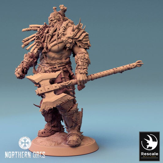 Orc King Warrior Leader | Medium | Rescale Miniatures | D&D DnD Pathfinder Miniature