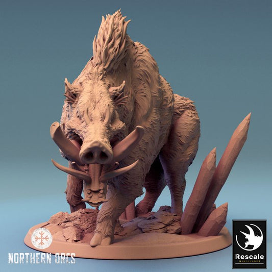 Collection Orc Boar Rider Monstrous Mount | Large | Rescale Miniatures | D&D DnD Pathfinder Miniature